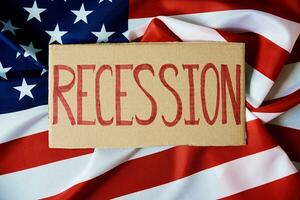 recessione nel Stati Uniti d'America finanziario sistema e mondo economico crisi concetto foto