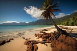 panoramico tropicale beachscape generativo ai foto