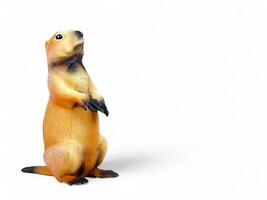 miniatura marmotta animale su bianca sfondo foto