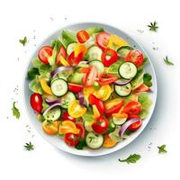 verdura insalata, verdura insalata colorato minimalista stile realistico alto qualità ai Immagine generato foto