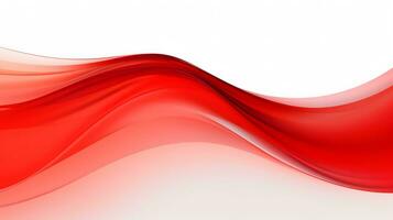 astratto rosso ondulato su bianca sfondo foto