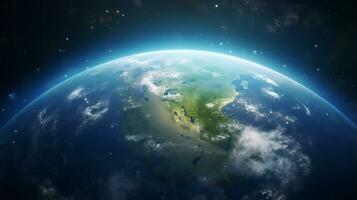 bellissimo Visualizza di pianeta terra a partire dal spazio foto
