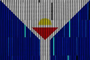 bandiera di collettività di santo martin su un' strutturato sfondo. concetto collage. foto