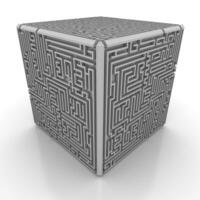 scatola labirinto isolato foto