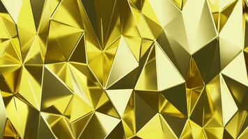 3d rendere di d'oro triangolare astratto sfondo foto