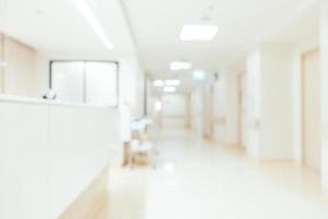 sfocatura astratta medica e clinica dell'interno dell'ospedale foto