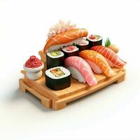 ai generativo alto qualità 3d stile design di Sushi foto