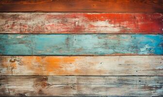 struttura di Vintage ▾ legna tavole con Cracked dipingere. ai generato foto
