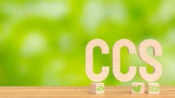 il cc significare carbonio catturare e Conservazione per tecnologia o eco concetto 3d interpretazione foto
