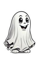 fantasma su un' leggero sfondo kawaii grafica per Halloween foto