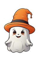 fantasma su un' leggero sfondo kawaii grafica per Halloween foto