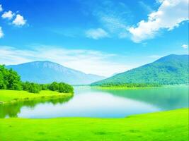 bellezza di natura pittoresco paesaggio, generativo ai foto