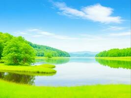 bellezza di natura pittoresco paesaggio, generativo ai foto