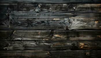 rustico eleganza - vecchio legna struttura dettagli con bruciato tocchi su un' nero strutturato sfondo. generativo ai, foto