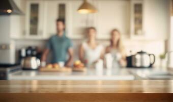 vuoto cucina contatore piano di lavoro per Prodotto Schermo generativo ai foto