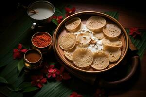 appam pancake kerala prima colazione cibo foto