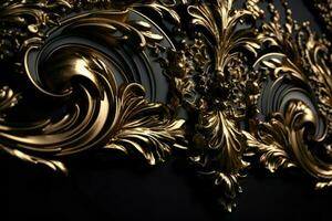 d'oro ornamento. creare ai foto