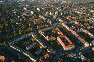 Residenziale edificio nel europeo città, aereo Visualizza. Breslavia, Polonia foto