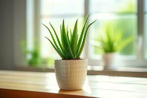 succulento aloe Vera pentola. creare ai foto