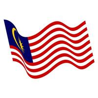 il bandiera di Malaysia. malese bandiera. bendera Malaysia. foto