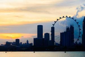 skyline della città di Singapore foto