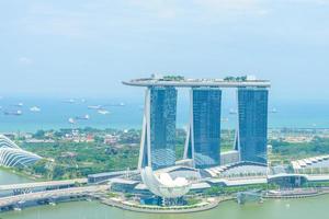 skyline della città di singapore foto