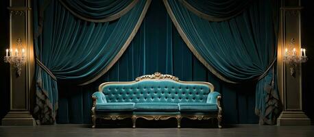 il palcoscenico è focalizzata su un' divano con un elegante e confortevole design foto