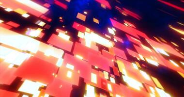 arancia energia piazze e rettangoli particelle Magia raggiante hi-tech futuristico astratto sfondo foto