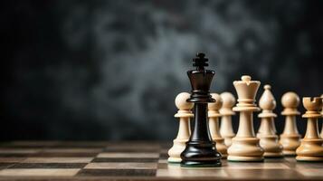 scacchi gioco uso strategie per regole il asse, decisione fabbricazione incontro, scacchi pezzo isolato su sfondo, ai generato foto