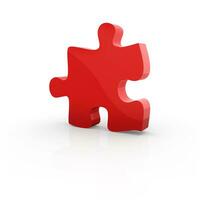 rosso puzzle pezzo foto