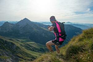 bergamo Italia 2023 molto stimolante cavalcata nel montagne foto