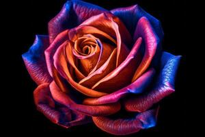 luce nera Rose struttura sfondo generativo ai foto