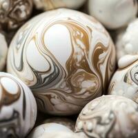 avvicinamento di liscio marmo granito palle generativo ai foto