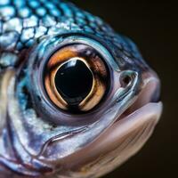 avvicinamento di un oceano pesce generativo ai foto