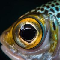 avvicinamento di un oceano pesce generativo ai foto