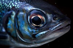 avvicinamento di un oceano pesce generativo ai foto