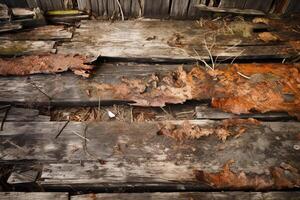 deteriorato di legno tavole sfondo generativo ai foto