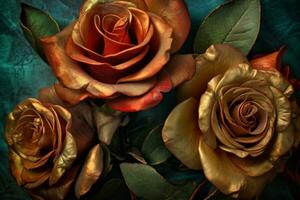 grintoso Rose struttura sfondo generativo ai foto