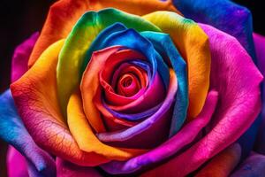 vivace multicolore Rose struttura sfondo generativo ai foto