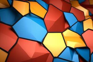 voronoi blocchi modello struttura sfondo generativo ai foto