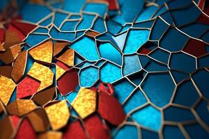 voronoi blocchi modello struttura sfondo generativo ai foto