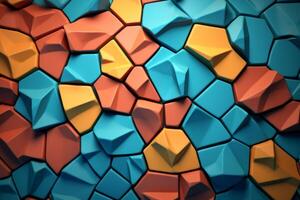 voronoi blocchi modello struttura sfondo generativo ai foto