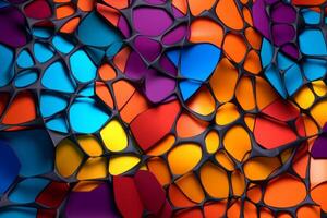 voronoi blocchi modello struttura sfondo generativo ai foto