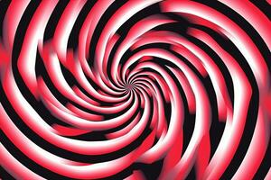 un' rosso e nero spirale con un' nero sfondo generativo ai foto