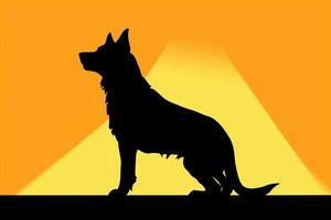 cane silhouette grafico illustrazione sfondo generativo ai foto