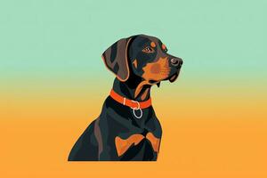 labrador cane grafico illustrazione isolato su un' sfondo generativo ai foto