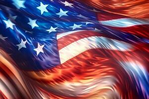patriottico americano bandiera astratto sfondo generativo ai foto