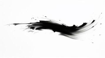 arafed nero inchiostro schizzare su un' bianca sfondo. generativo ai. foto