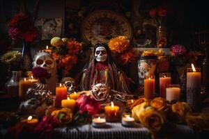 giorno di il morto, dia de los muertos celebrazione concetto. foto