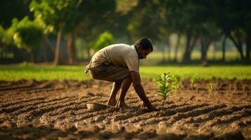 contadino lavori su azienda agricola foto